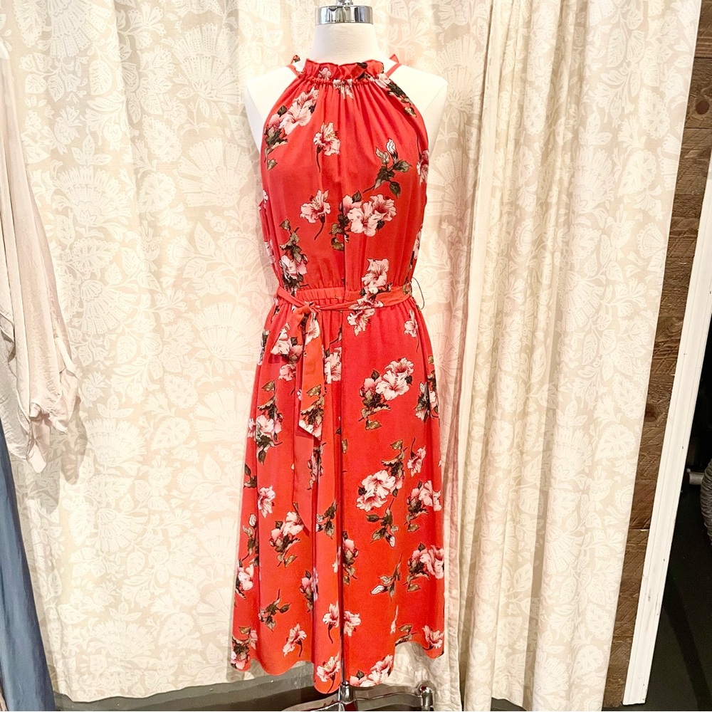 Rachel Roy Cinch Floral Midi Dress